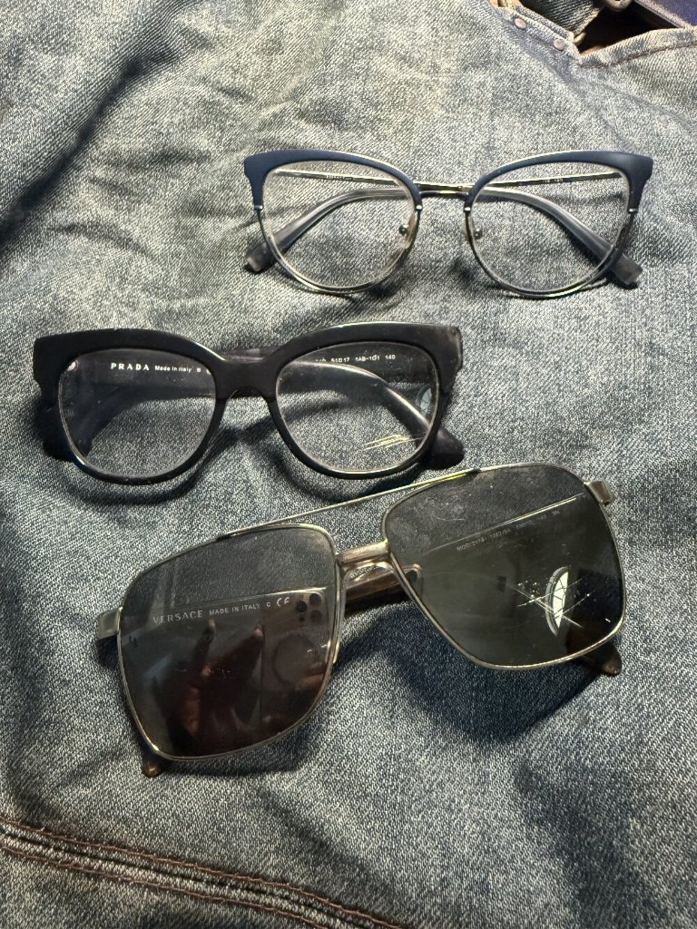Designer Eyewear Lot 5 Pairs Fendi Oliver Peoples Versace Prada Sunglasses